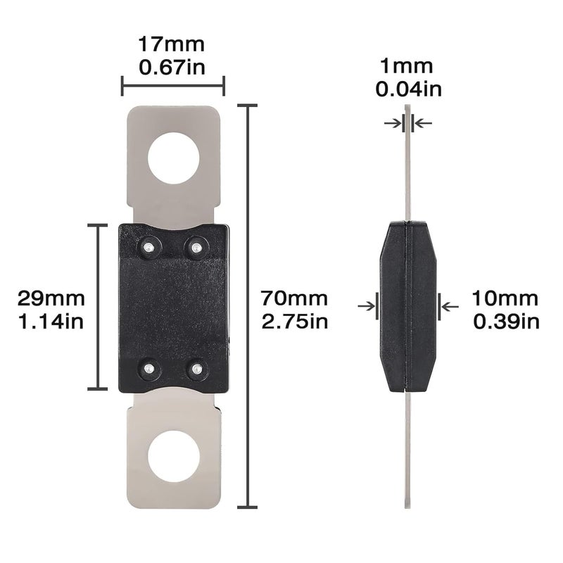VEXUNGA Mega Fuse 400A MEGA/AMG/ANM Screw Fuse 400 Amp 400Amp High Current Strip Bolt-on Fuses for Cars (Pack of 2pcs) - Image 2